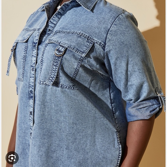 Brand New Denim Tunic / Dress Size 22 - Picture 3 of 11